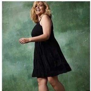 Torrid Black Woven Tiered Halter Mini Dress BLACK Size 0